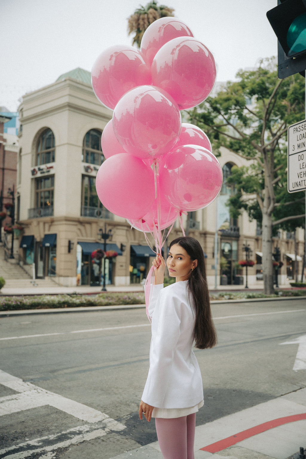 Pink Glass & Matte Balloons set #021