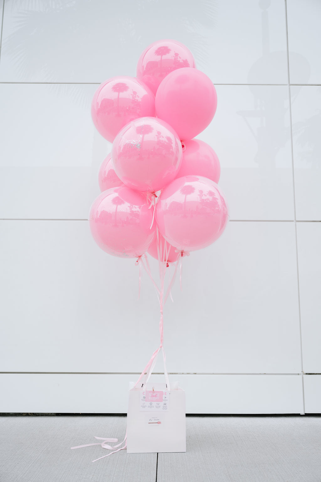 Pink Glass & Matte Balloons set #021