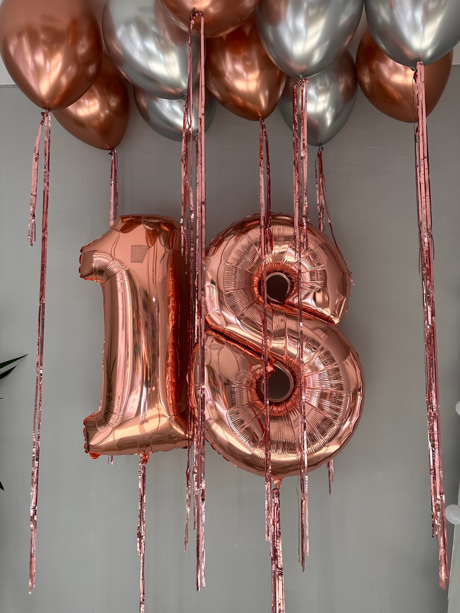 Rose gold Balloons arrangement #001