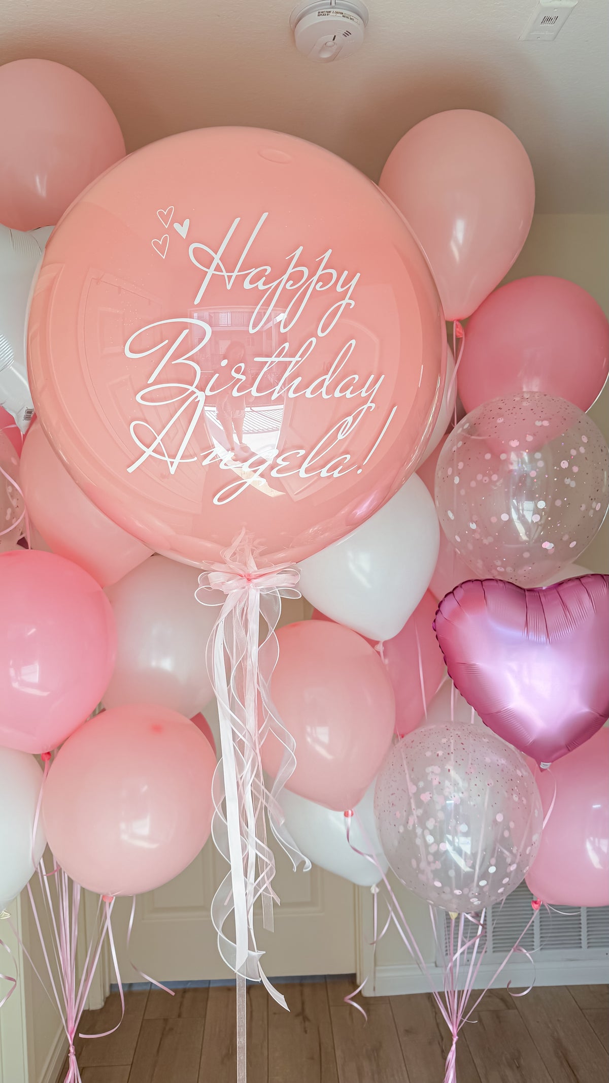 Personalized Giant Balloon & Pink Birthday Balloon Set #043