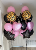 Pink Leopard Birthday Balloon Bouquets #013