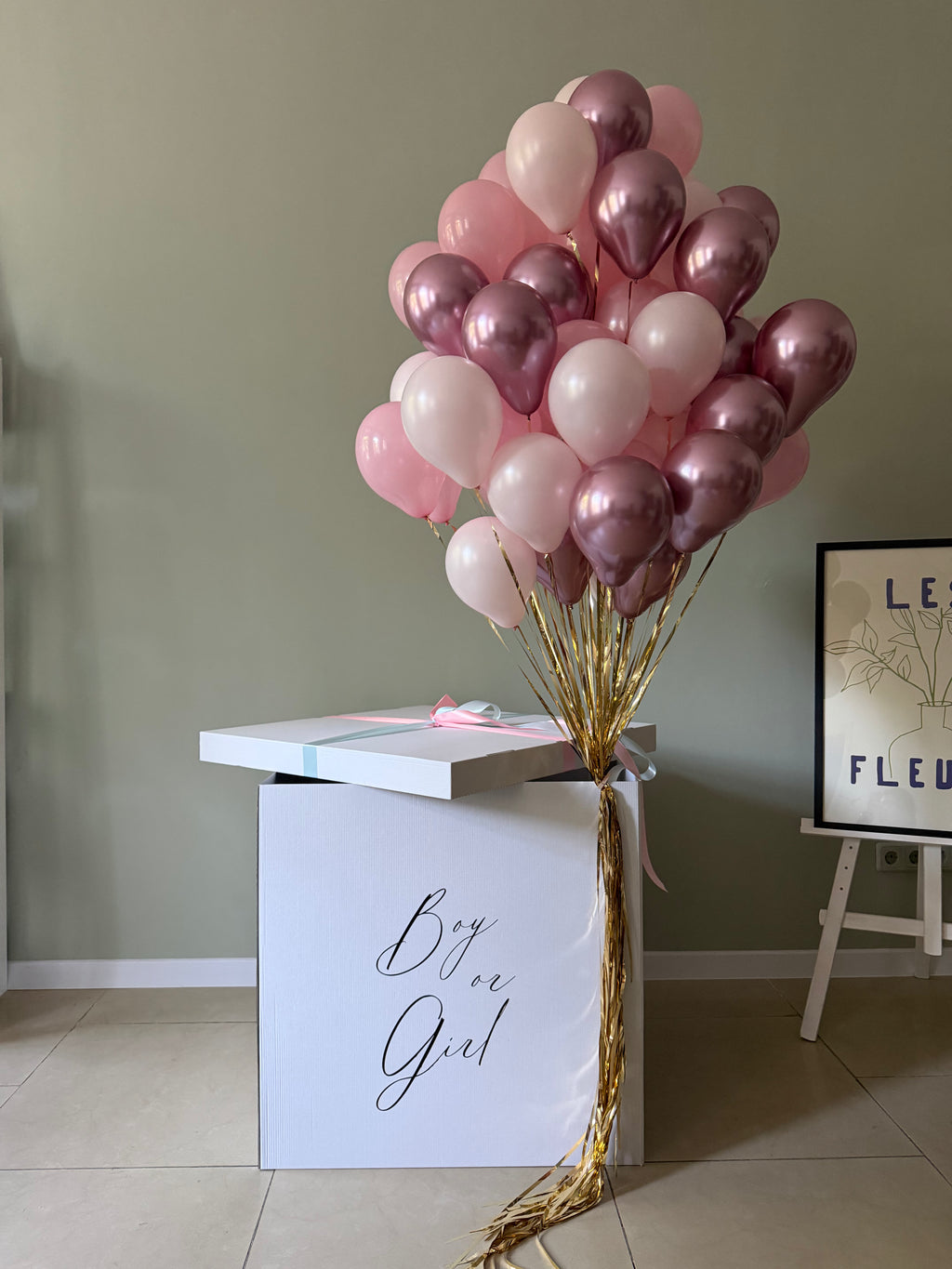 Gender Reveal Balloon Box Package #001G