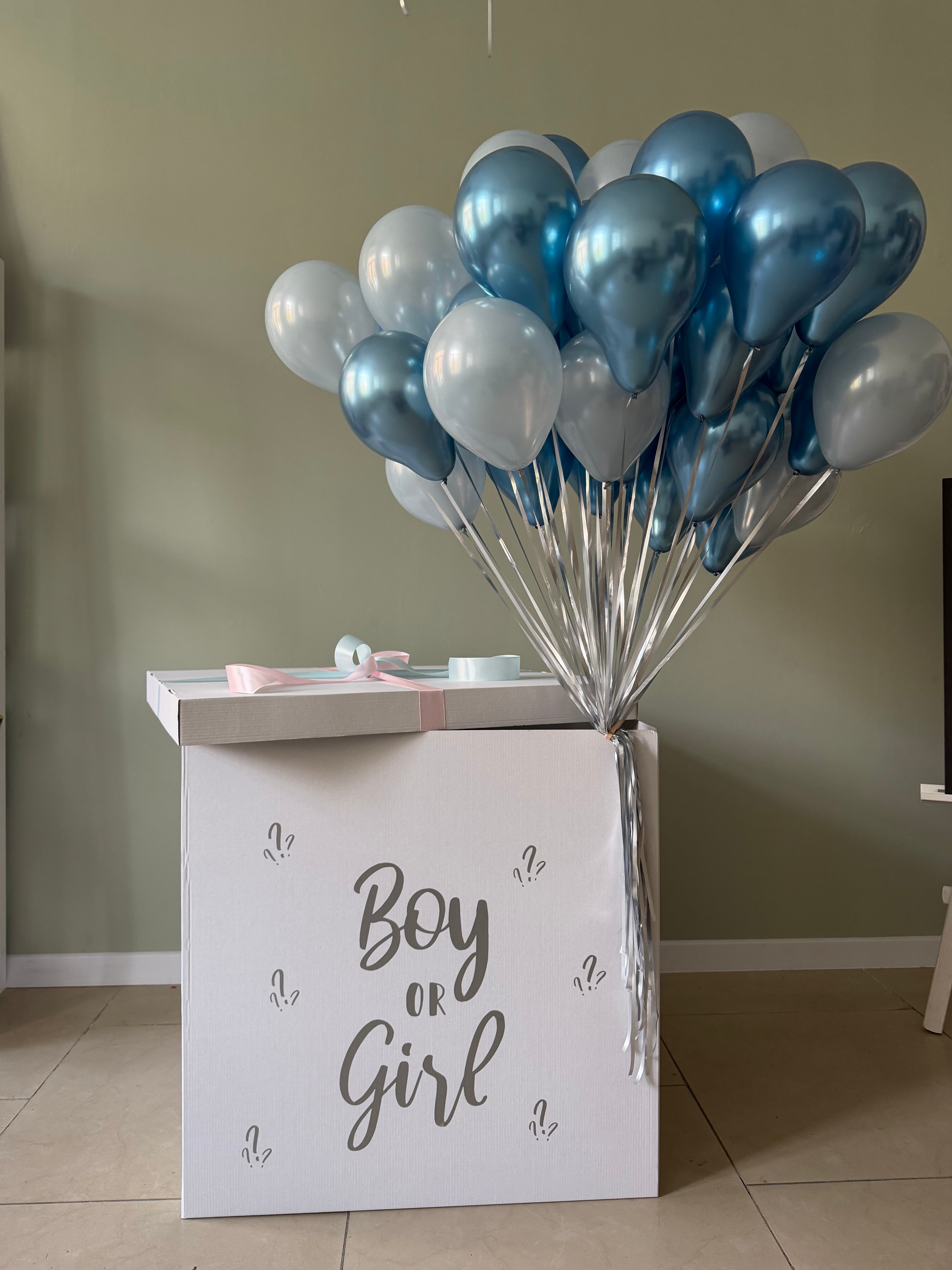 Gender Reveal Balloon Box Package #001G