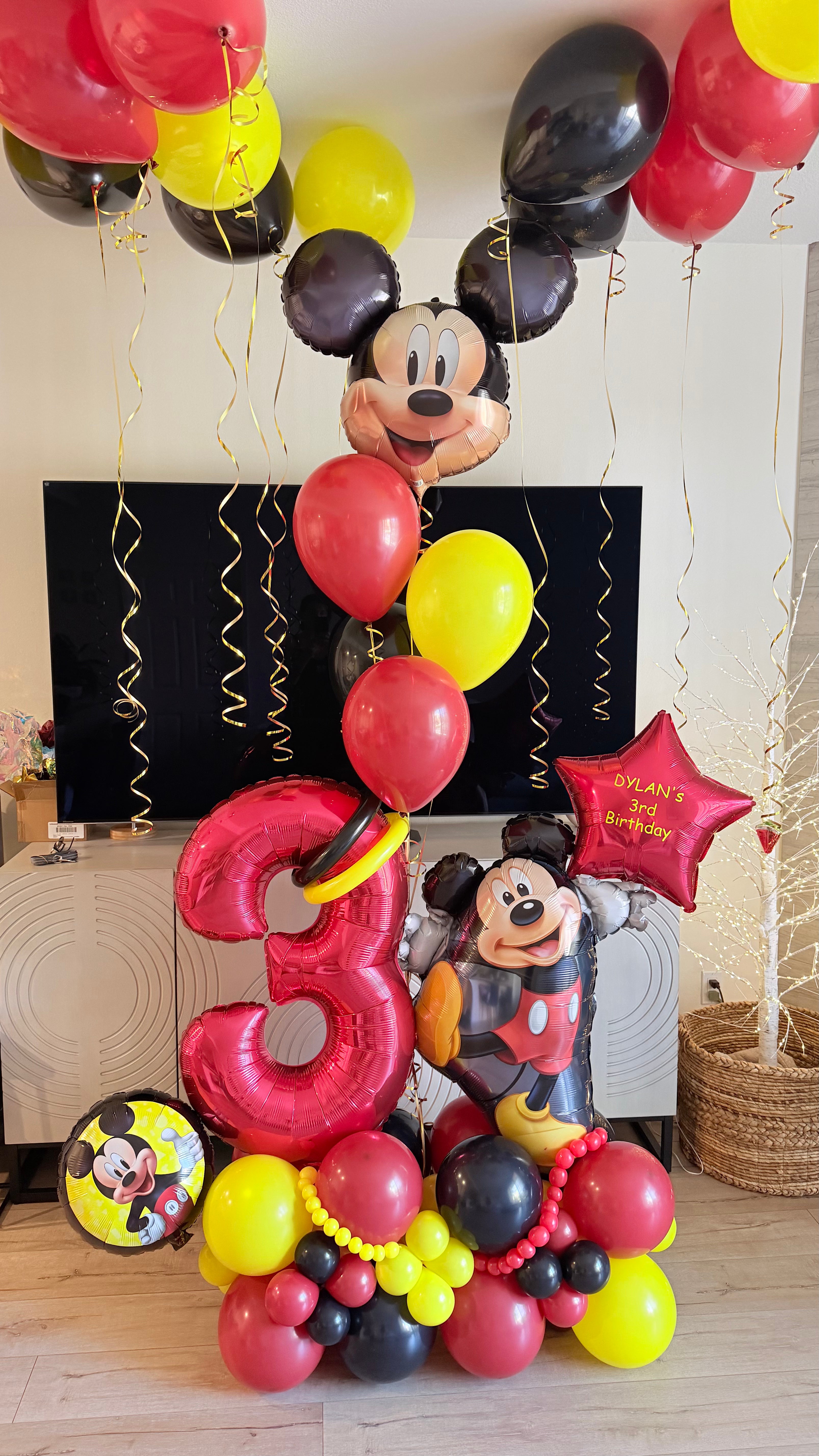 Mickey Mouse Birthday Balloon Set with Number #041