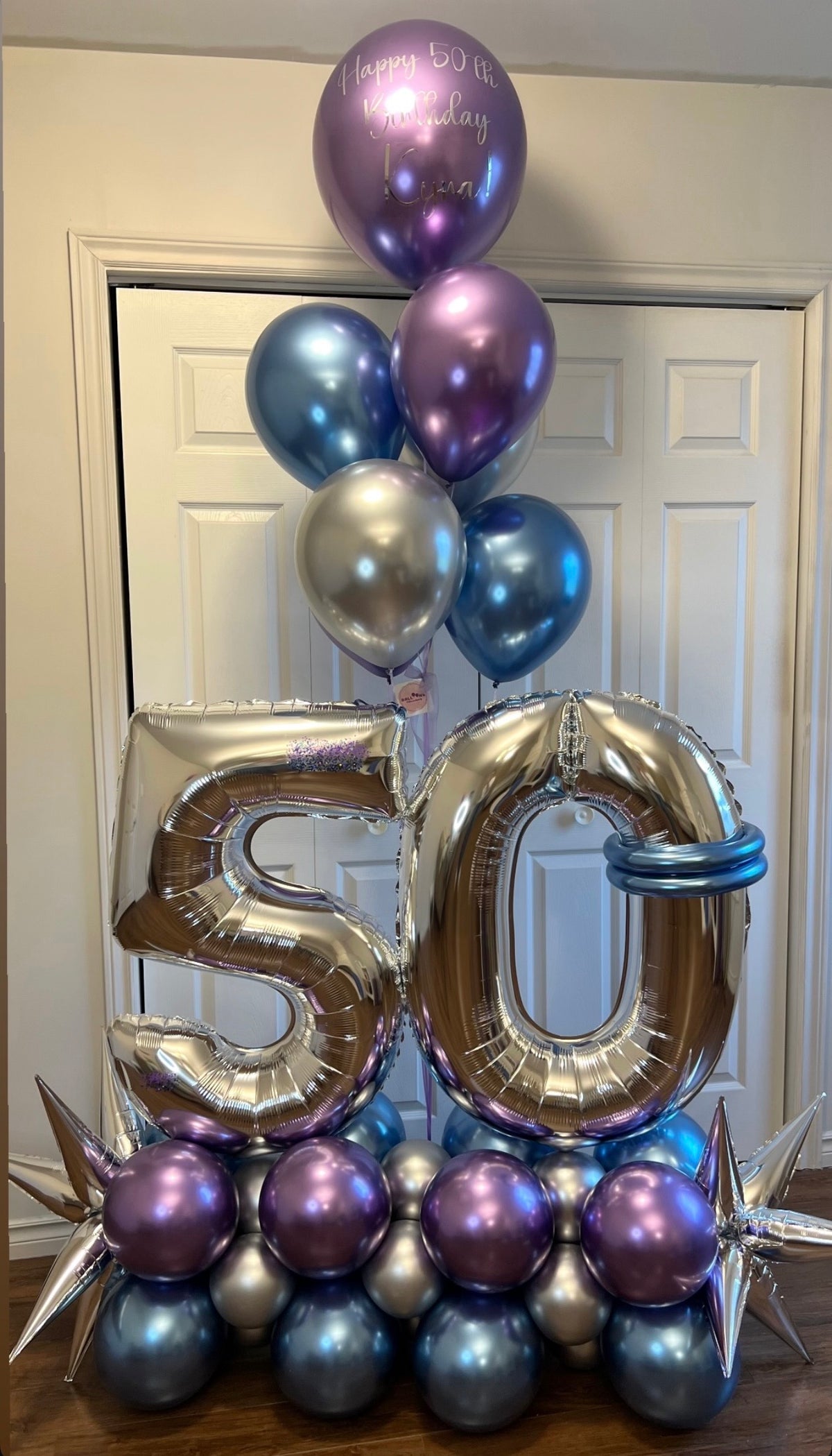 Luxury 50th Birthday Balloon Display #039