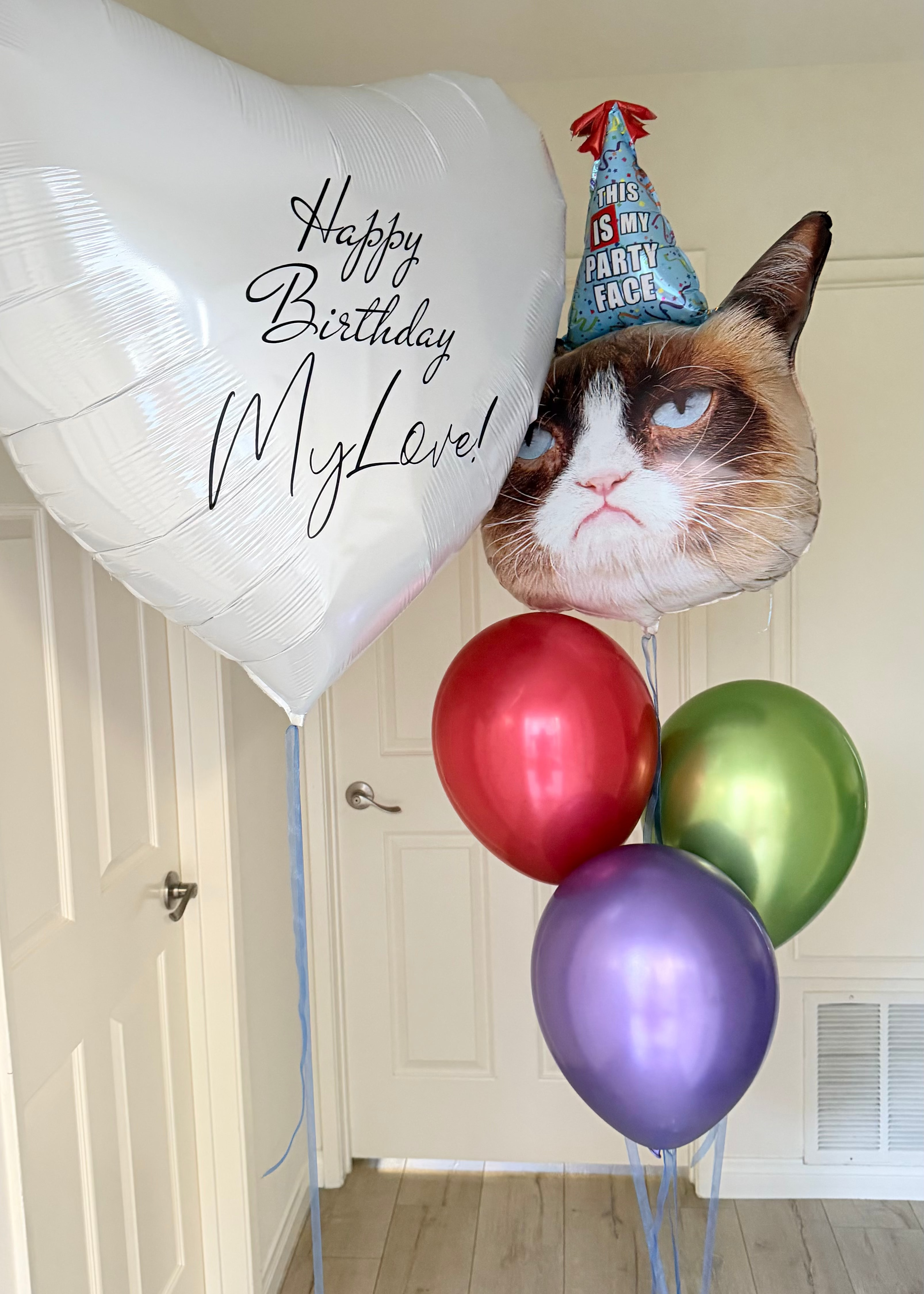 Funny Cat Birthday Balloon Bouquet #051